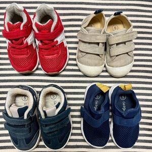Cat & Jack Red, Beige, and Blue Kids Sneaker Set